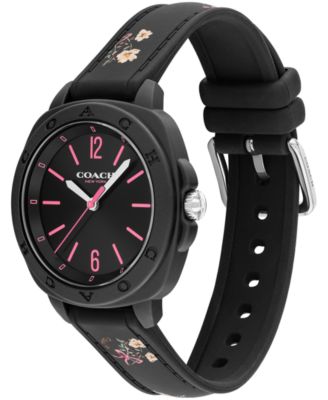 Women's Kitt Black Silicone Strap Watch, 35.4mm