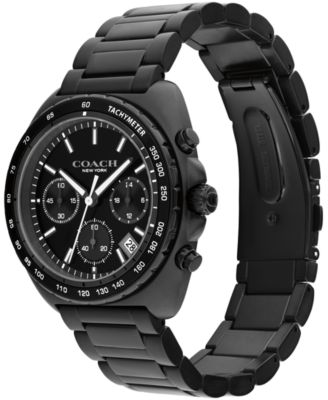 Men's Charter Ionic Plated Black Steel Bracelet Watch, 39mm