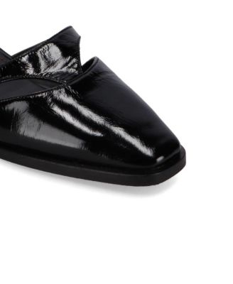 Aveline Black Leather Ballet Flats