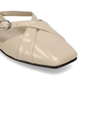 Adria Onix Cream Leather Mules