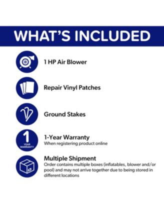 HeroKiddo 16FT Dolphin Inftatable Water Slide with Detachable Pool & Air Blower, Commercial Grade, 100% PVC Vinyl, Outdoor Backyard, Kids and Adults, Summer Fun, Blow up