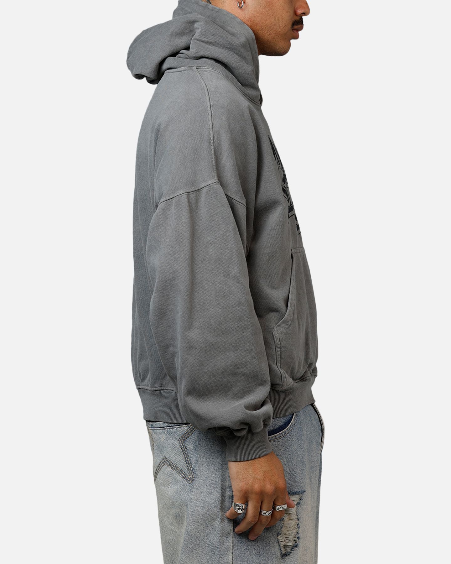 Мужское худи CARRE Tagged Sweatshirt - Washed Charcoal M, цвет: Потёртый угольный — фото 4
