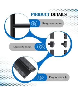 72"H  5 Tier Metal Shelves for Storage Garage Shelving 2000LBS Heavy Duty Storage Shelves Adjustable Garage Shelf Industrial Shelving Unit Storage Utility Rack,35.4"W15.7"D72"H,Black