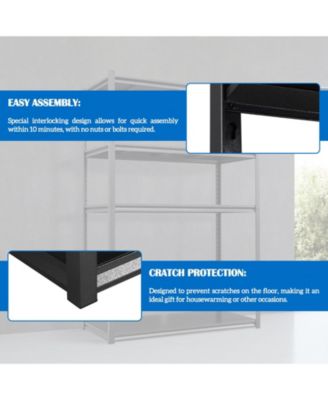 72"H  5 Tier Metal Shelves for Storage Garage Shelving 2000LBS Heavy Duty Storage Shelves Adjustable Garage Shelf Industrial Shelving Unit Storage Utility Rack,47.2"W23.6"D72"H,Black