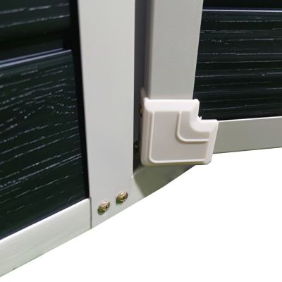 Streamdale 8x4ft Resin Garden Shed, Outdoor storage for tools, bikes, trash, Lockable door, Black