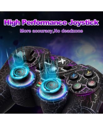 Wireless RGB Gaming Controller with Dual Vibration for Windows 7/8/10/11 – Adjustable Turbo & Ergonomic Design