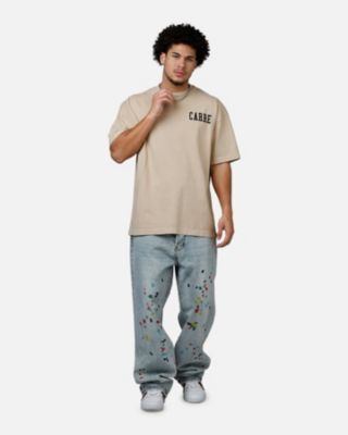 Men's Dice College T-Shirt, Beige/Khaki, S