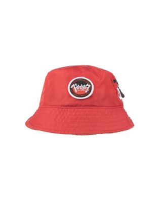 Men's Black Swordsman Red Bucket Hat-OSFA