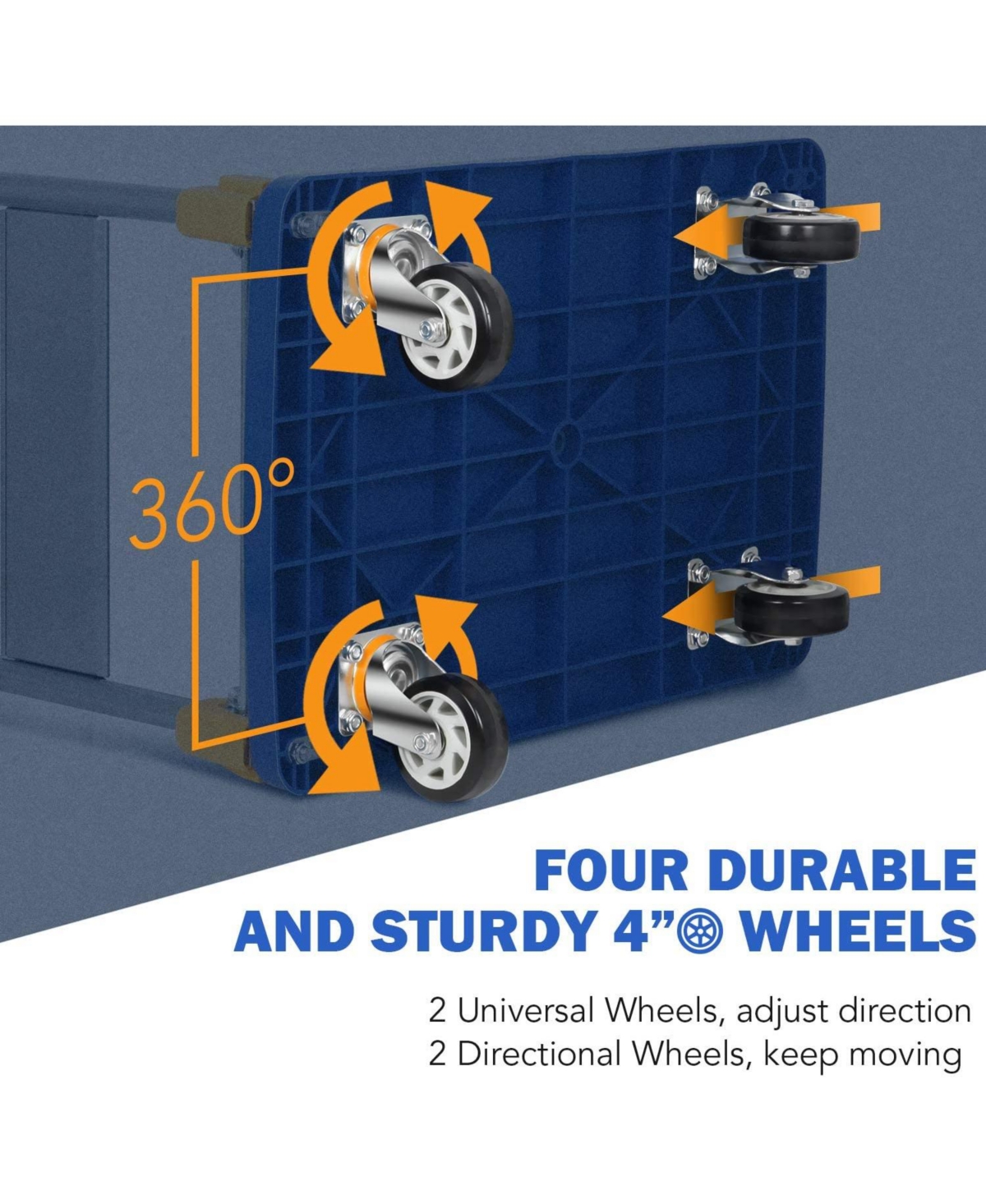Foldable Platform Push Hand Truck Cart, 880 lbs. Weight Capacity