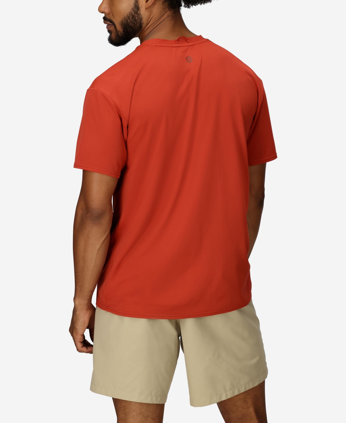 Marmot Men's Airexchange Ultraviolet Protection Factor 50 Short Sleeve Crew Shirt In Orange