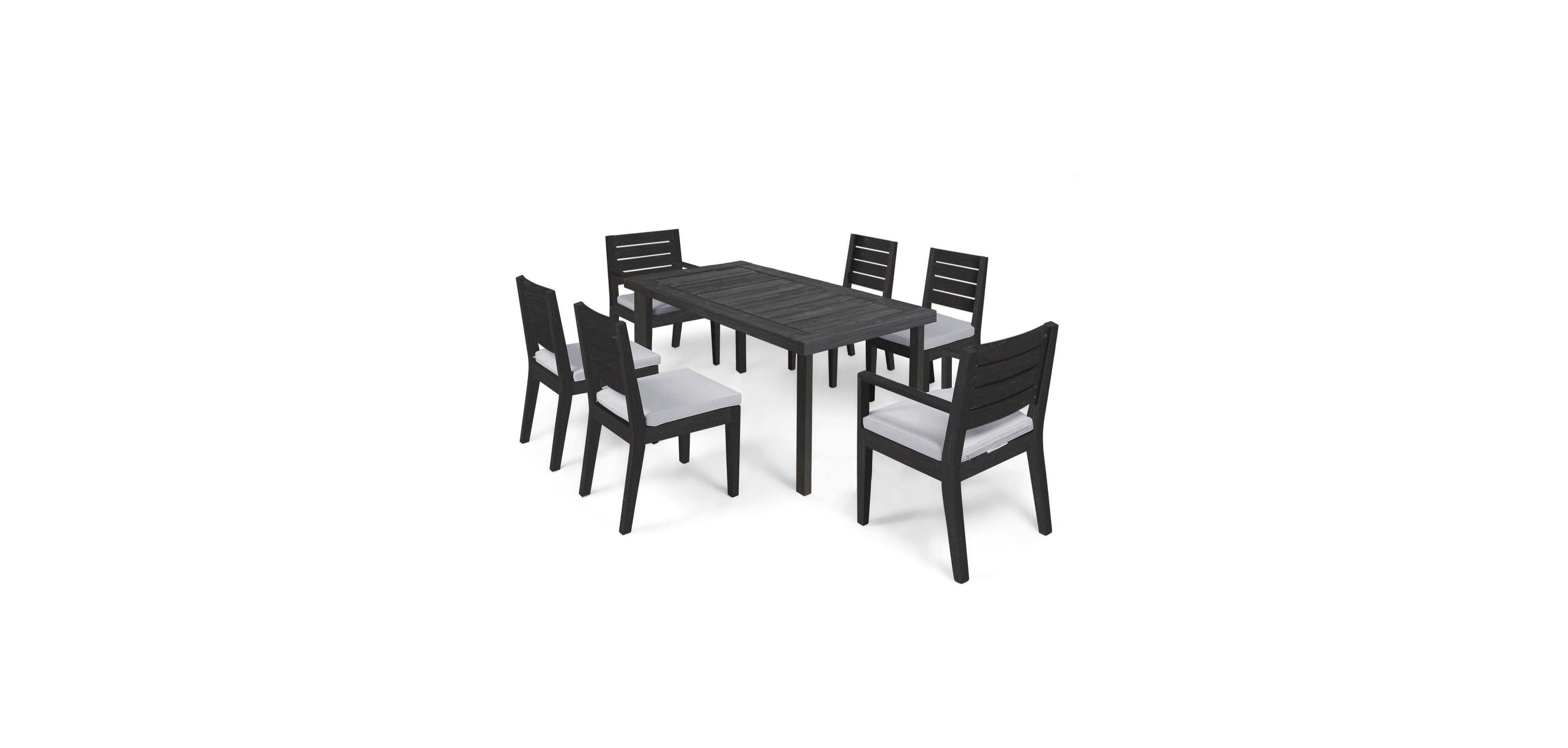 Streamdale Acacia 7-Piece Expandable Dining Set, Gray