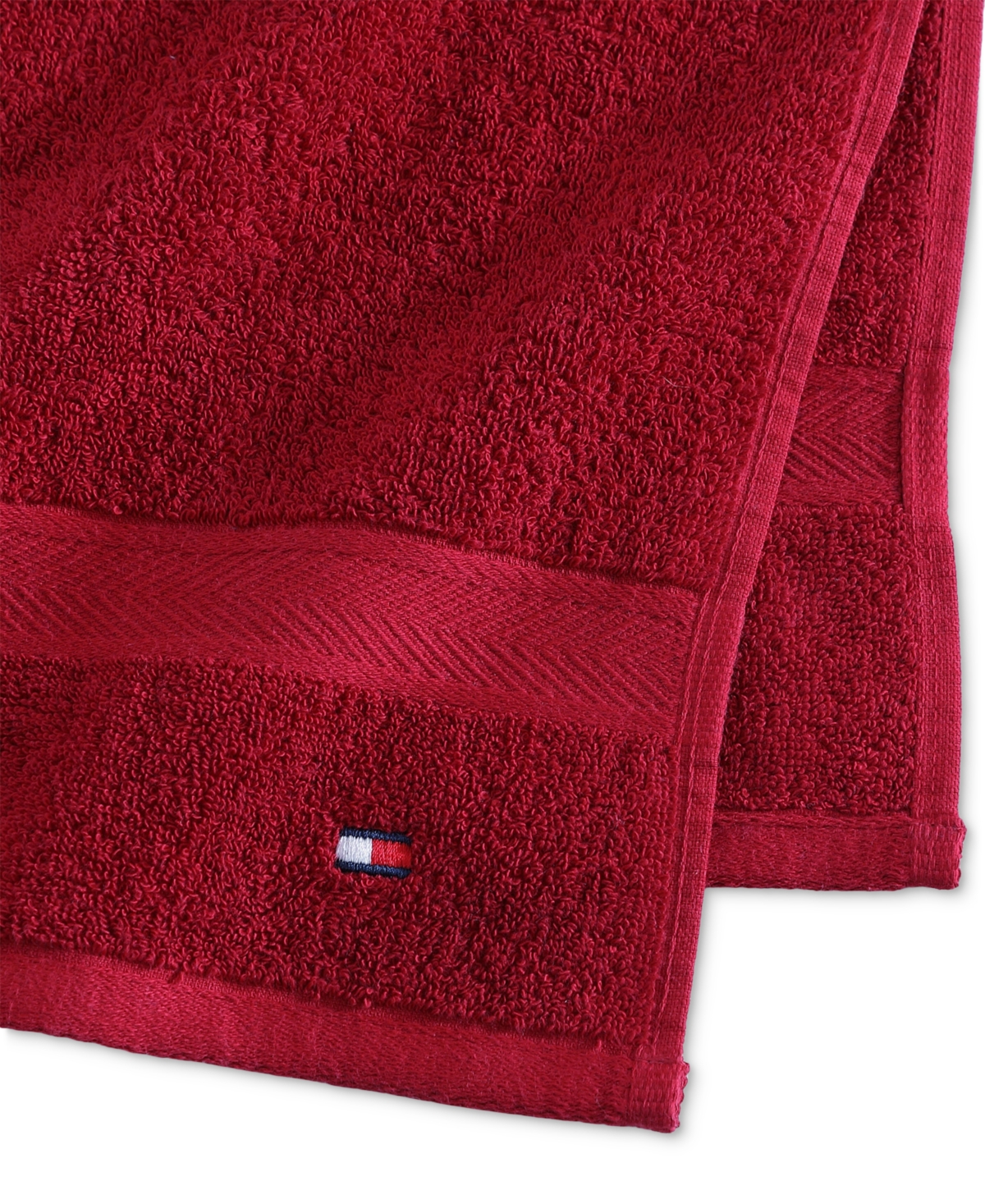 Shop Tommy Hilfiger Home Modern American Solid Cotton Hand Towel, 16" X 26"