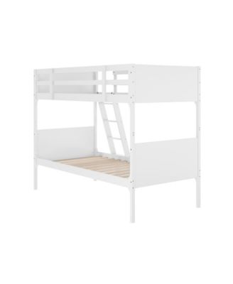 Samuel Kids Bunk Bed With Convertible, Solid Wood Slatted Frame And Easy-To-Climb Ladder With No Box Spring Required