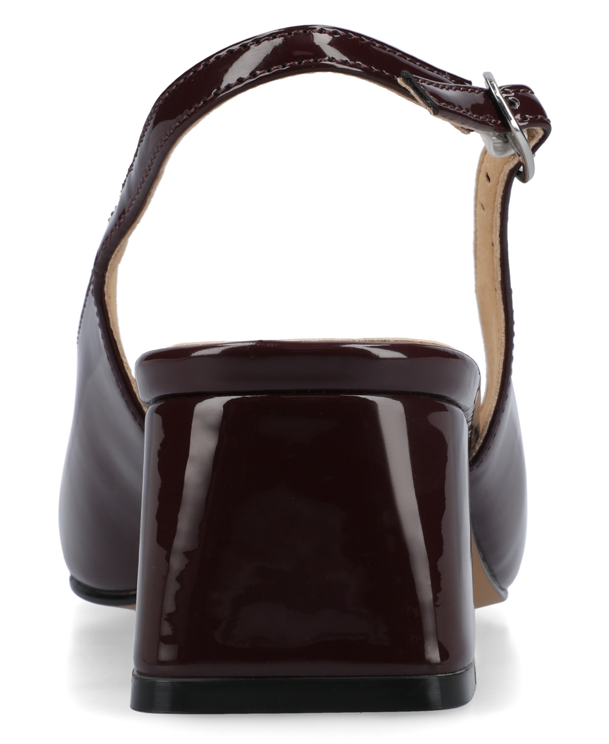 Journee Collection Women's Everlee Square Toe Slingback Pumps In Burgundy