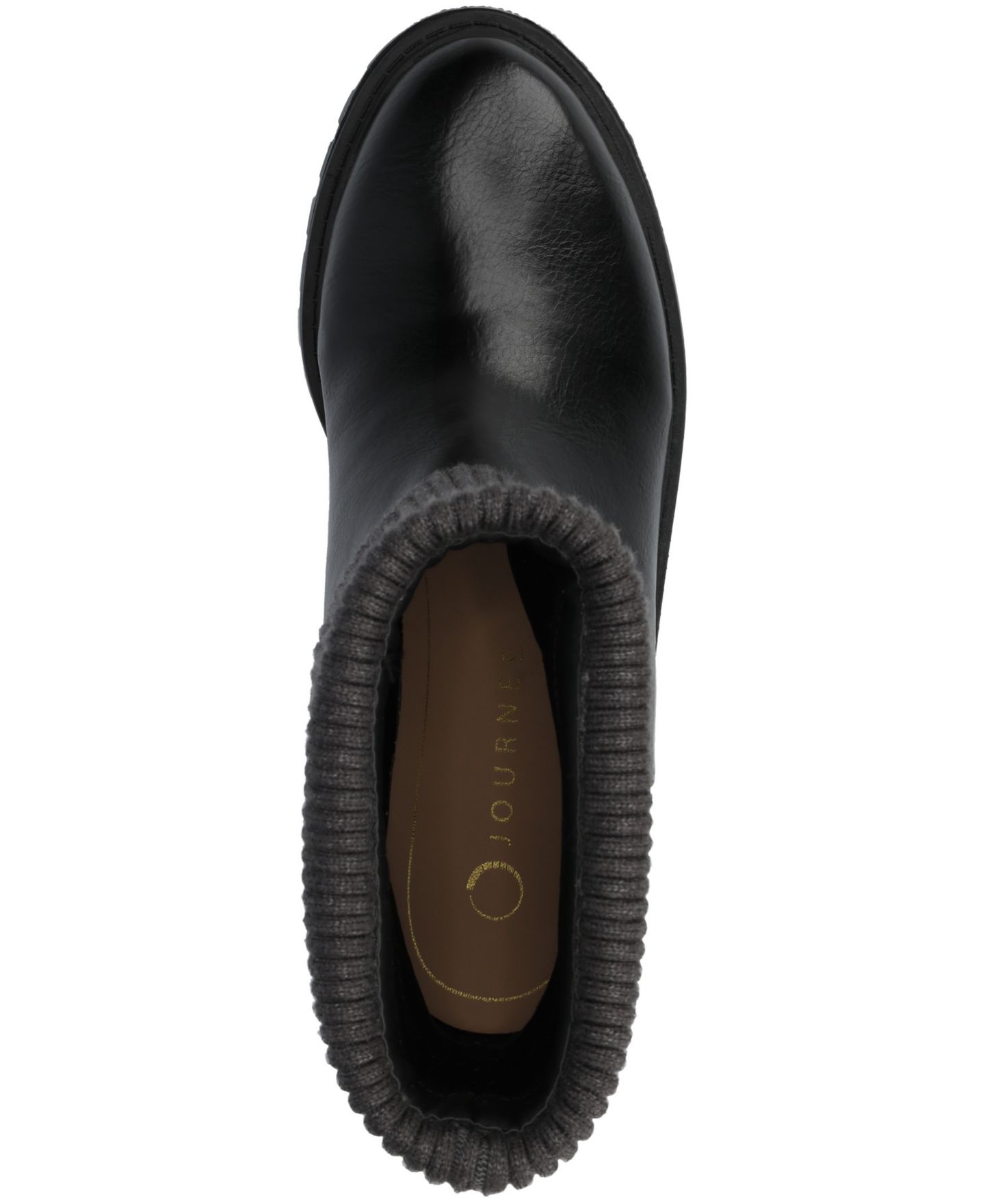 Женские ботинки Journee Collection Isabeau Lug Sole Chelsea Booties, цвет: Чёрный — фото 4