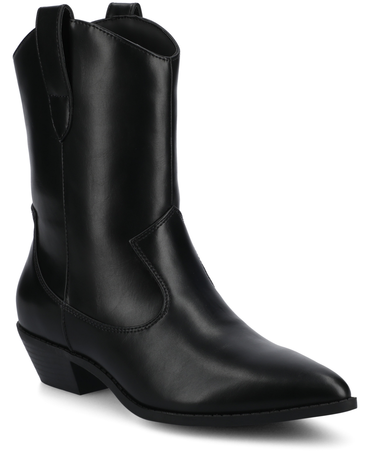 Journee Collection Fritzie Western Ankle Boot In Black