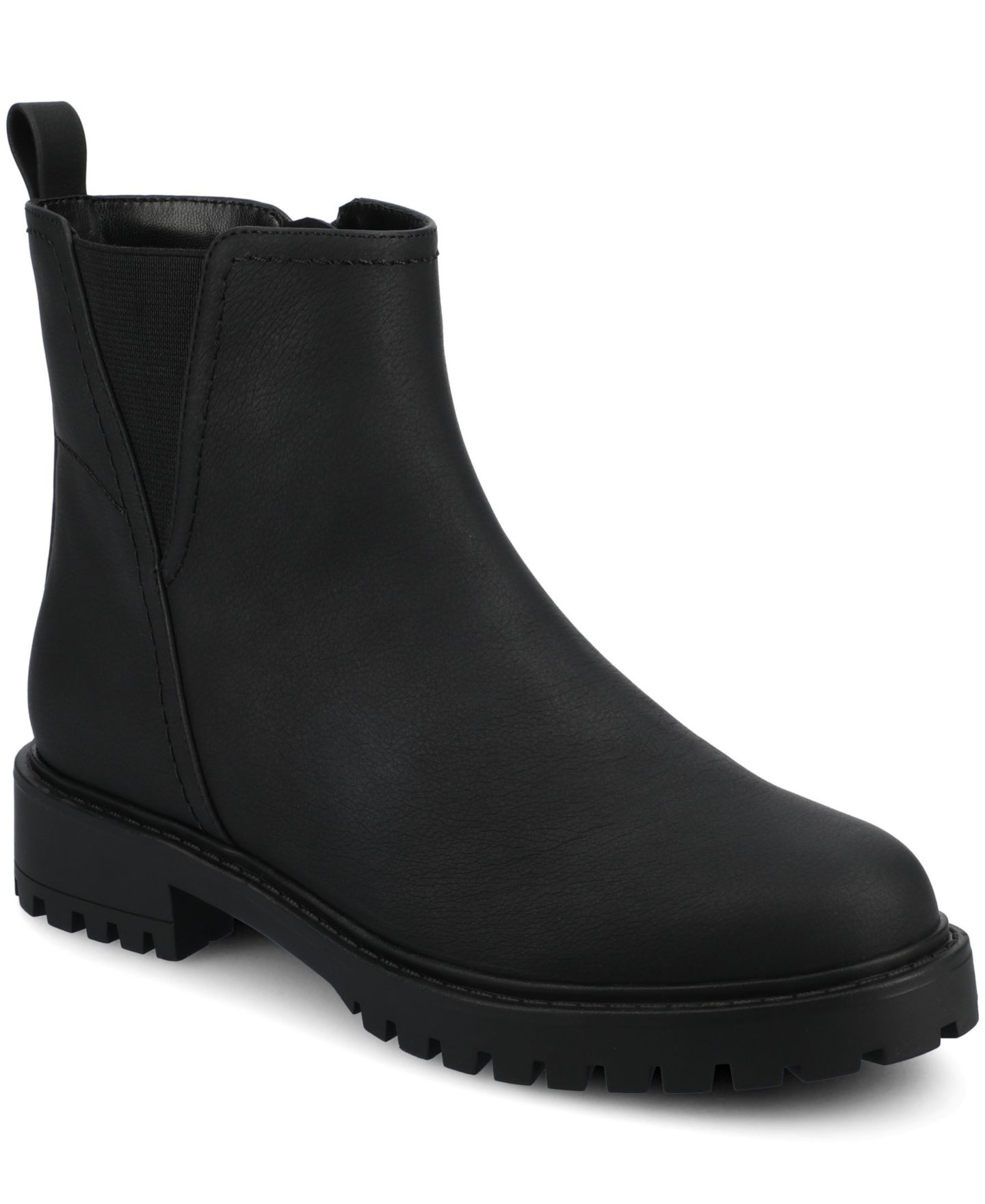 Женские ботинки Journee Collection Junnah Lug Sole Chelsea Booties, цвет: Чёрный — фото 1