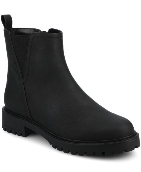 Женские ботинки Journee Collection Junnah Lug Sole Chelsea Booties, цвет: Чёрный