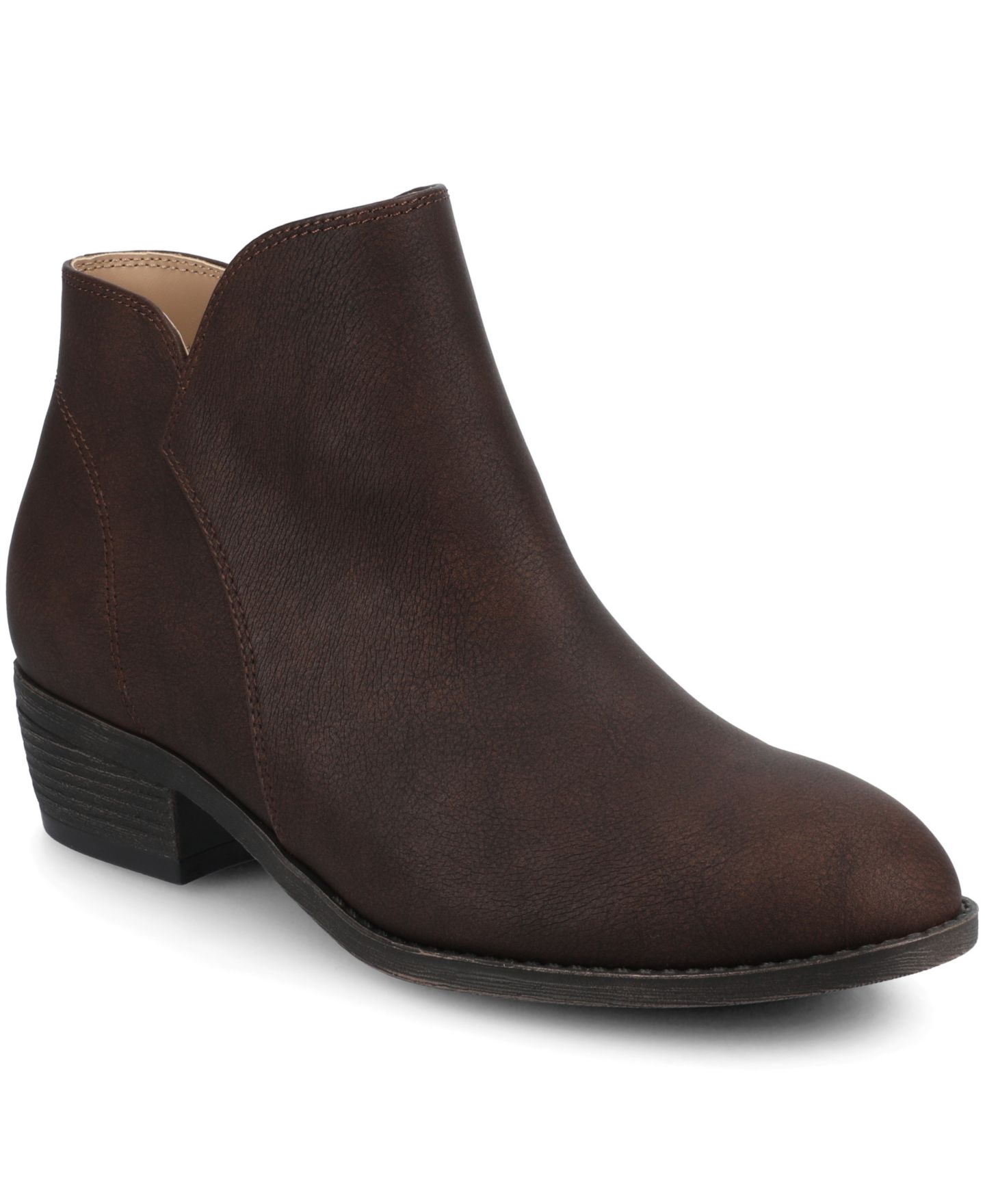 Женские ботинки Journee Collection Solarah Ankle Booties, цвет: Шоколадный — фото 1