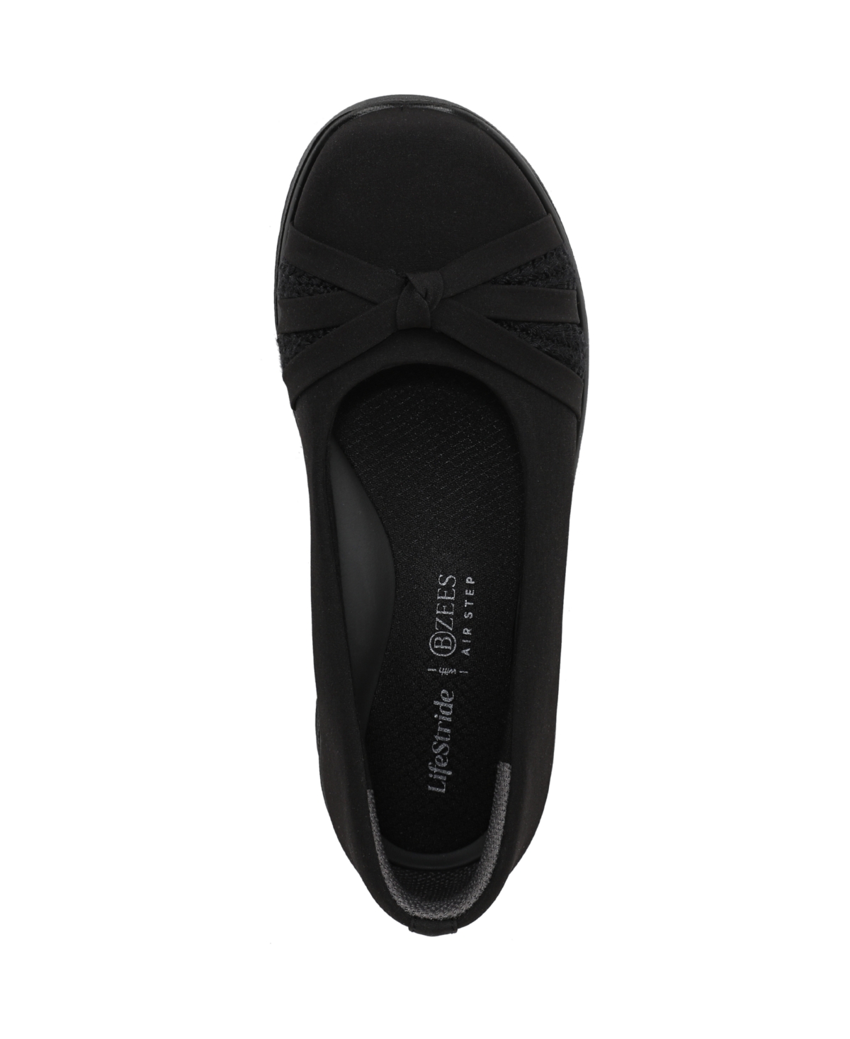LIFESTRIDE WOMEN'S GEM KNOT WASHABLE SLIP ON BALLERINA FLATS 