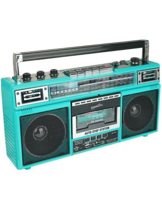 Retro 4-Band Radio and Cassette Player with Bluetooth