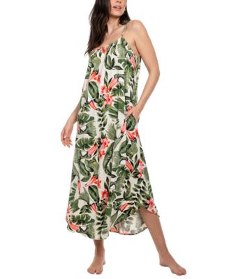 Linea Donatella - Women's Toucan Floral Maxi Nightgown