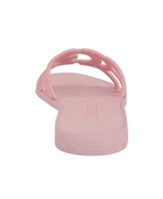 GUESS Elyho Logo Cutout Flat Jelly Slide Sandals Macy's
