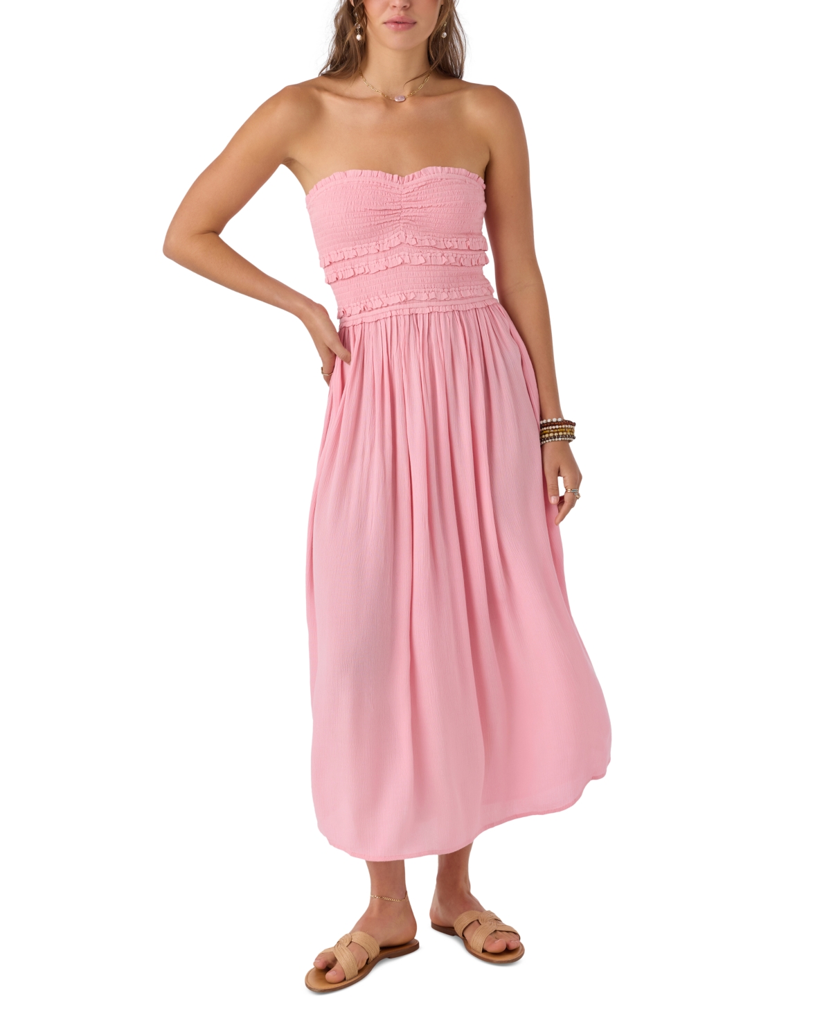 O'neill Juniors' Devyn Sleeveless Midi Dress In Peony