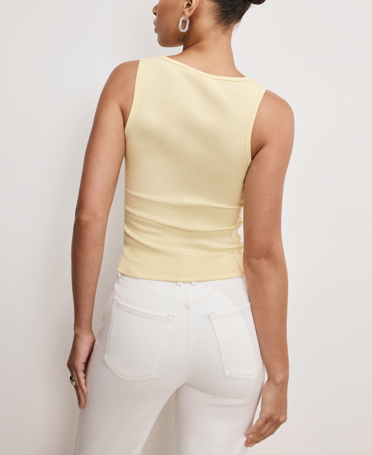 GOOD AMERICAN WOMEN'S MICRO-RIB TANK TOP 