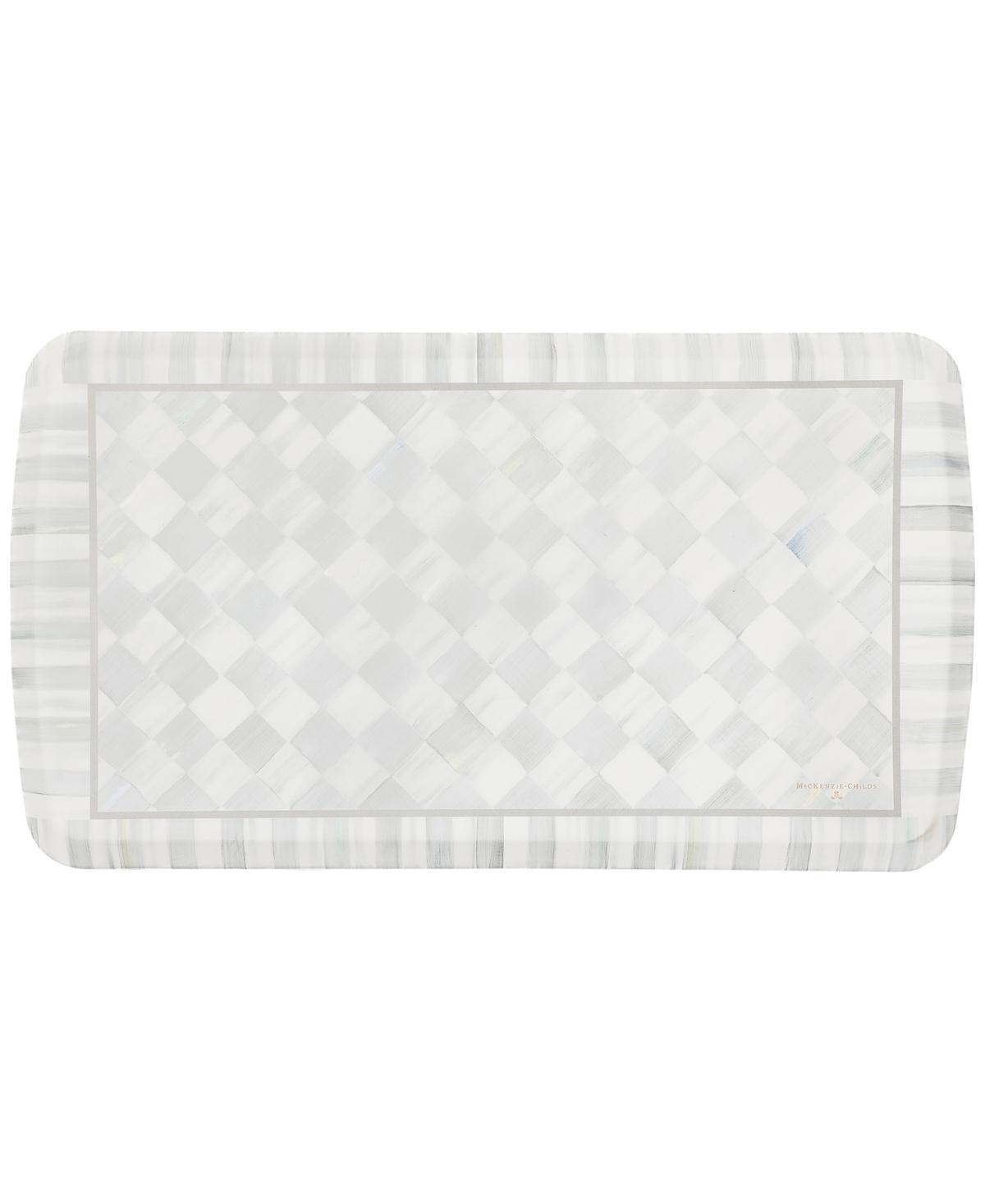 Shop Mackenzie-childs Sterling Check 20" X 36" Gelpro Comfort Mat In No Color