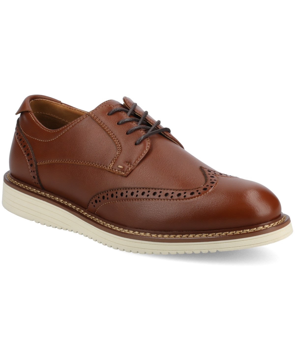 Vance Co. Men's Lorenzo Comfort Wingtip Dress Shoe In Brown
