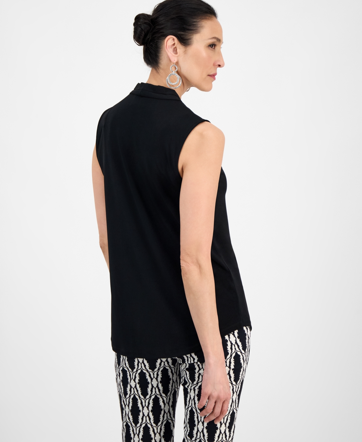 Jm Collection Women's V-neck Sleeveless Knit Blouse, Exclusively At Macy's