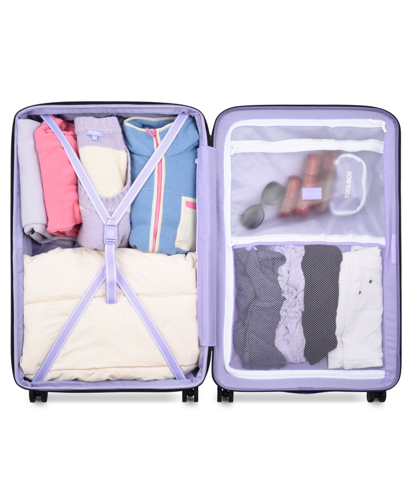 Чемодан florence by mills x Delsey Paris Spin Me Away Large Check-in Spinner, цвет: Лавандовый — фото 7