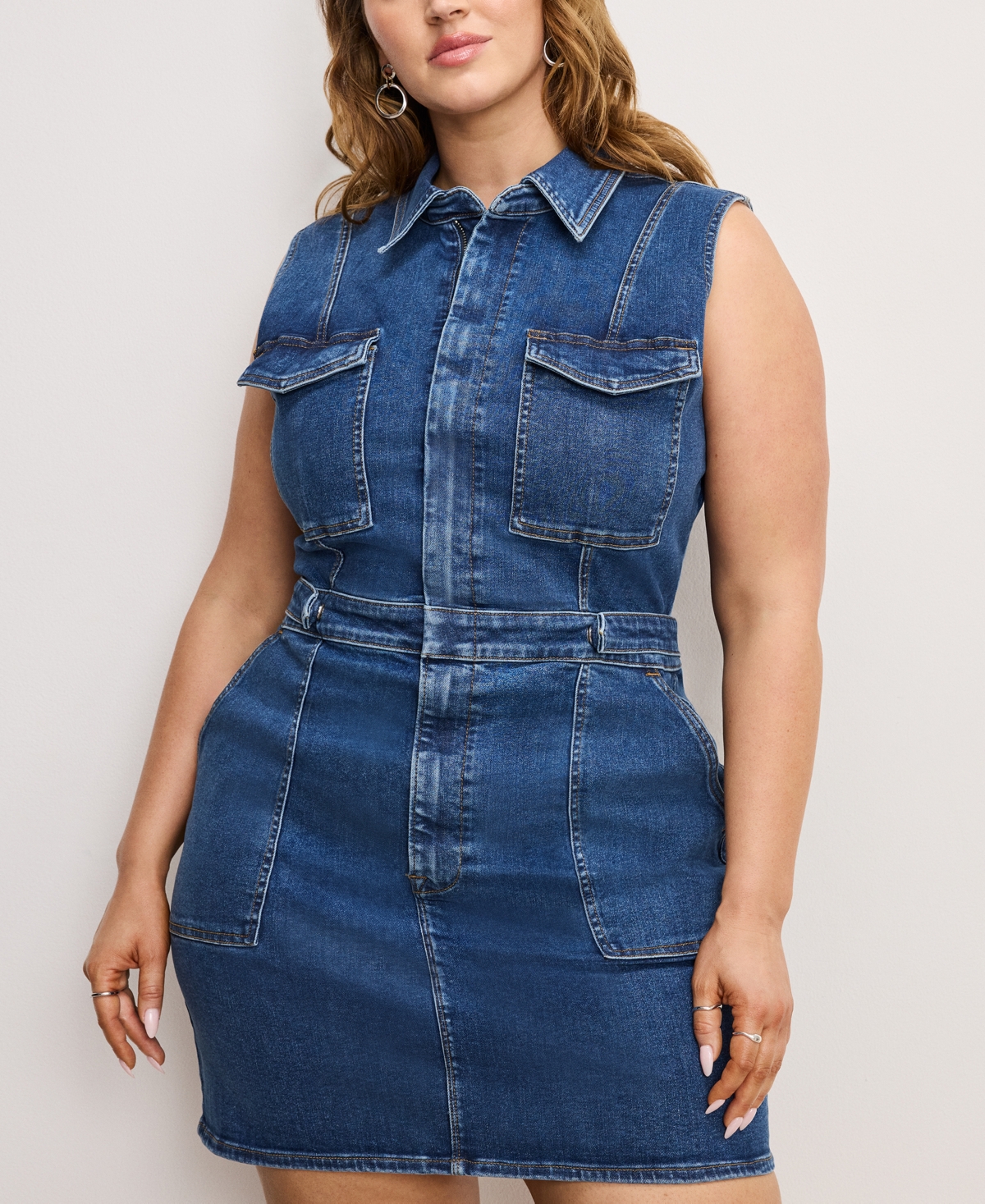 Shop Good American Women's Fit For Success Mini Dress In Indigo594