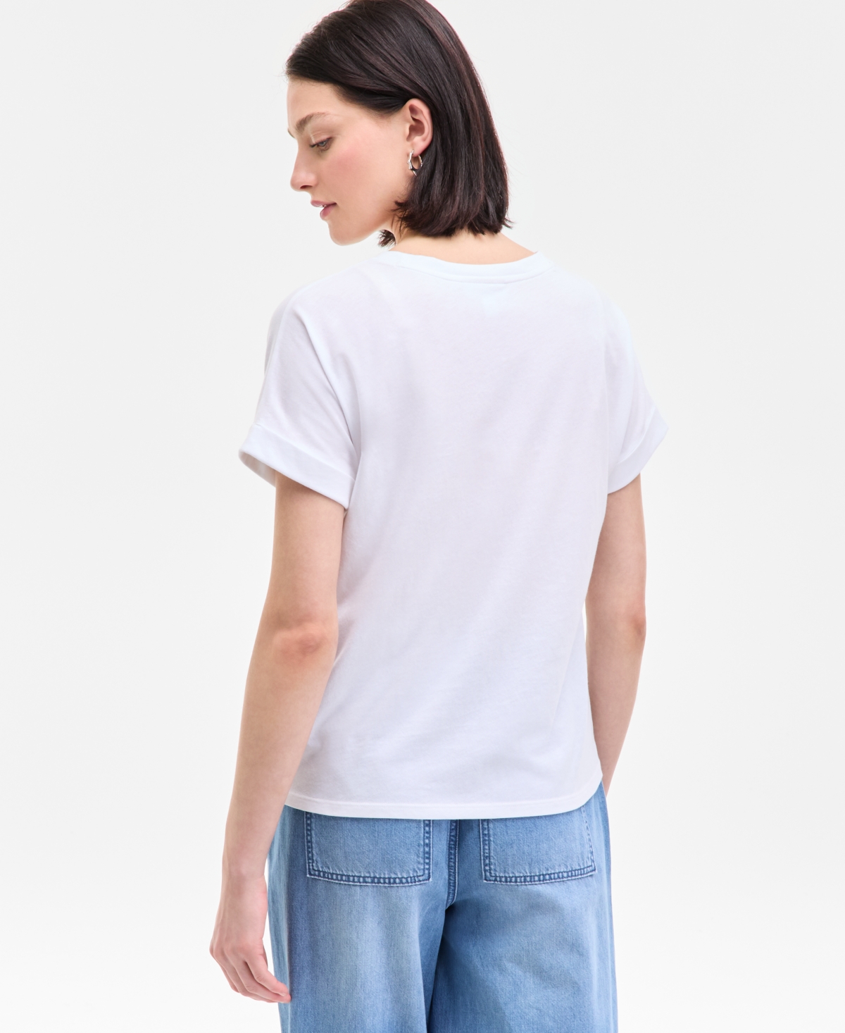 Shop On 34th Women's Cuffed Dolman-sleeve Mon Cheri T-shirt, Exclusively At Macy's