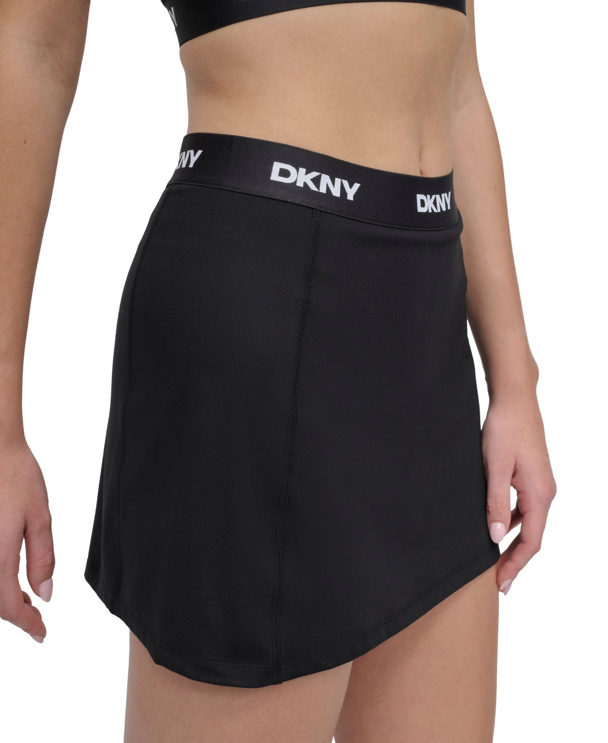 DKNY SPORT WOMEN'S LOGO-WAISTBAND BALANCE COMPRESSION SKORT 