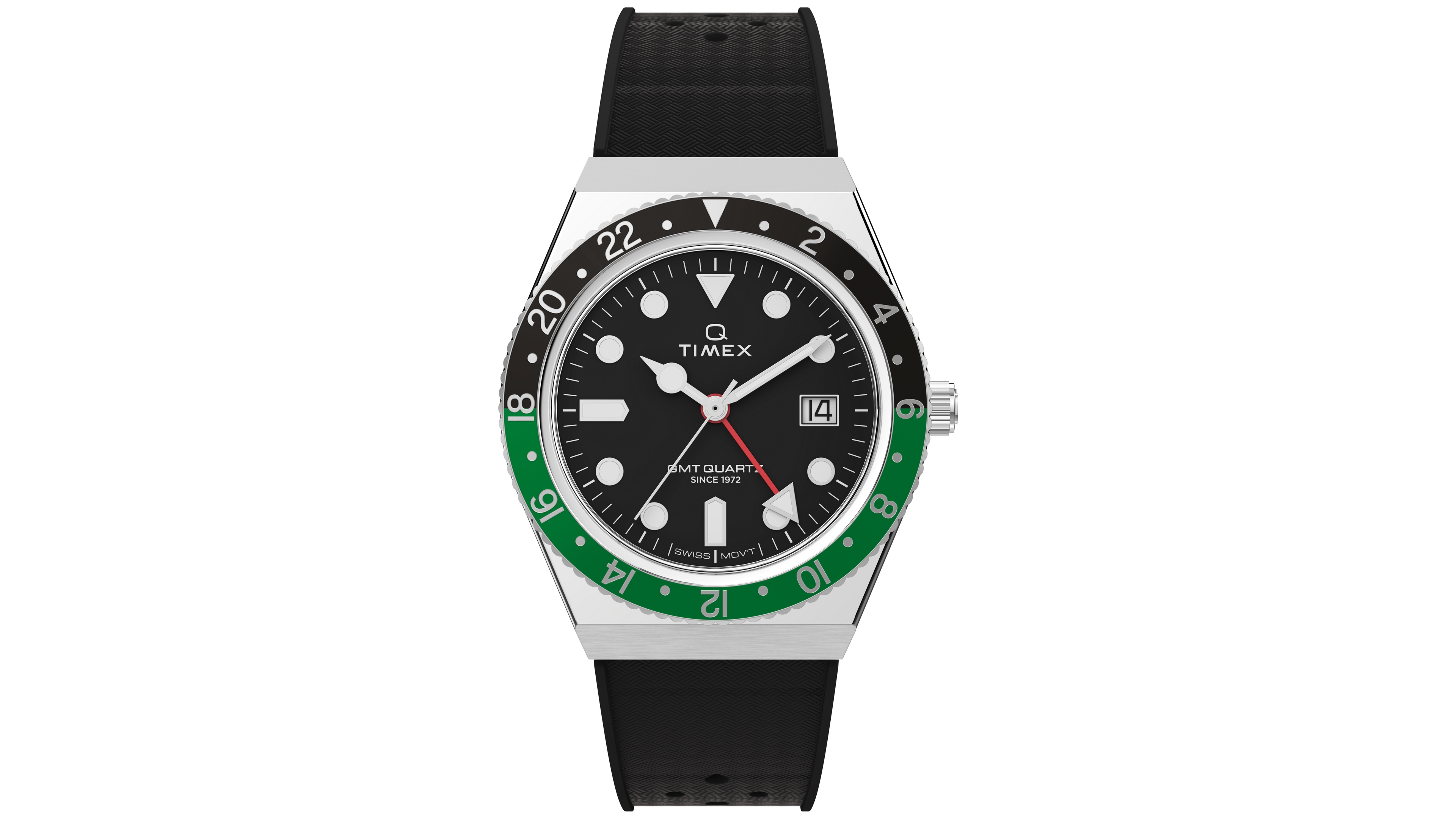 Timex Men's Analog Black Rubber Strap Watch, 38mm