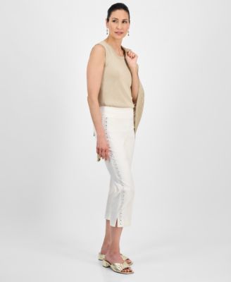 JM Collection - Women's Rhinestone Pull-On Capri Pants, Exclusively at Macy's