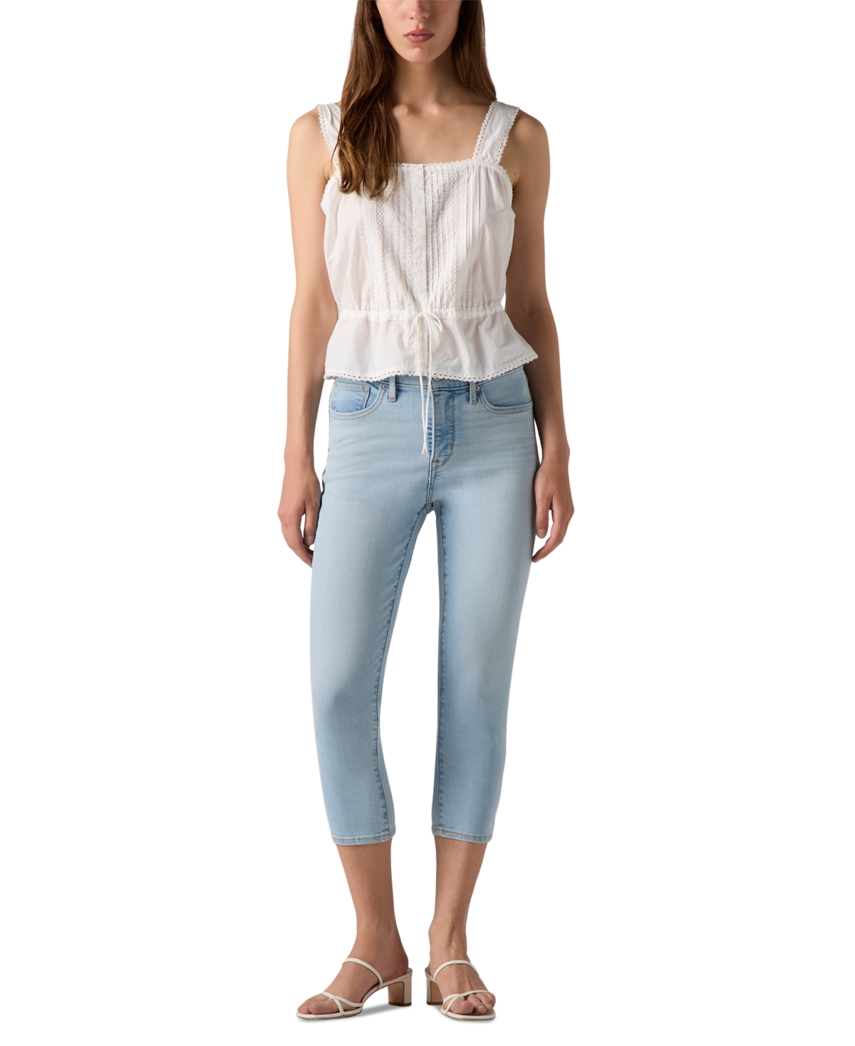 LEVI'S 311 SHAPING SKINNY MID RISE CAPRI JEANS 