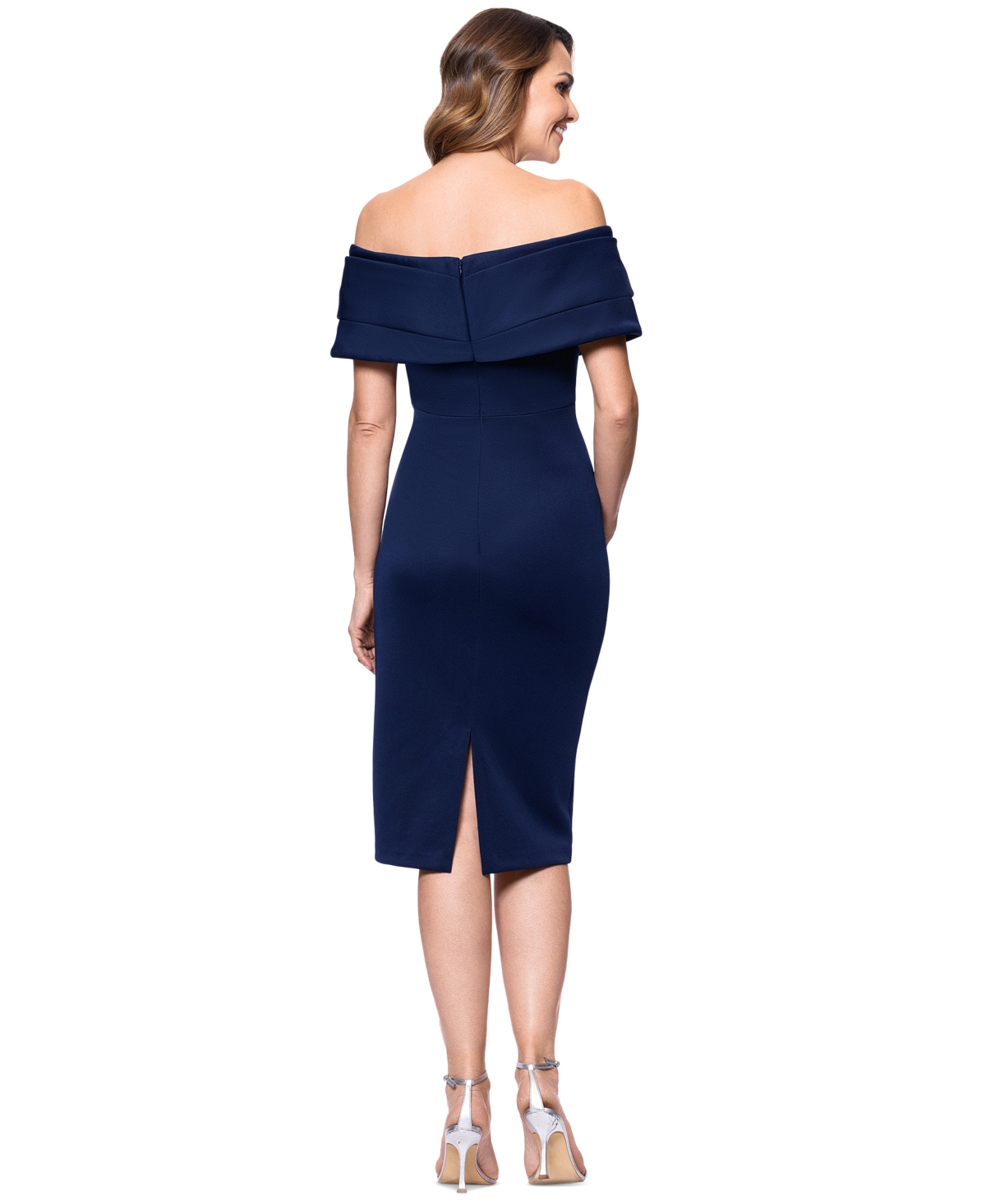BETSY & ADAM WOMEN'S OFF-THE-SHOULDER SHEATH DRESS 