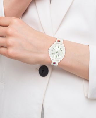 Women's Kitt Chalk Silicone Strap Watch, 35.4mm