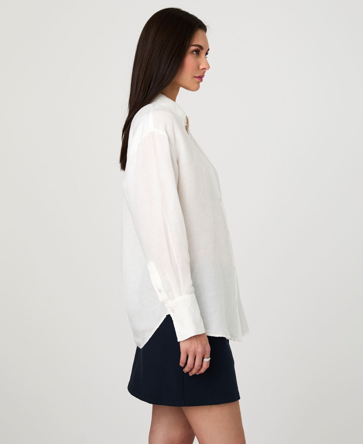 Shop French Connection Women's Birdie Oversized Shirt In Summer White