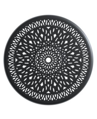 Streamdale 5-Piece Cast Aluminum Dining Set, 4 Swivel Chairs, 35" Round Table