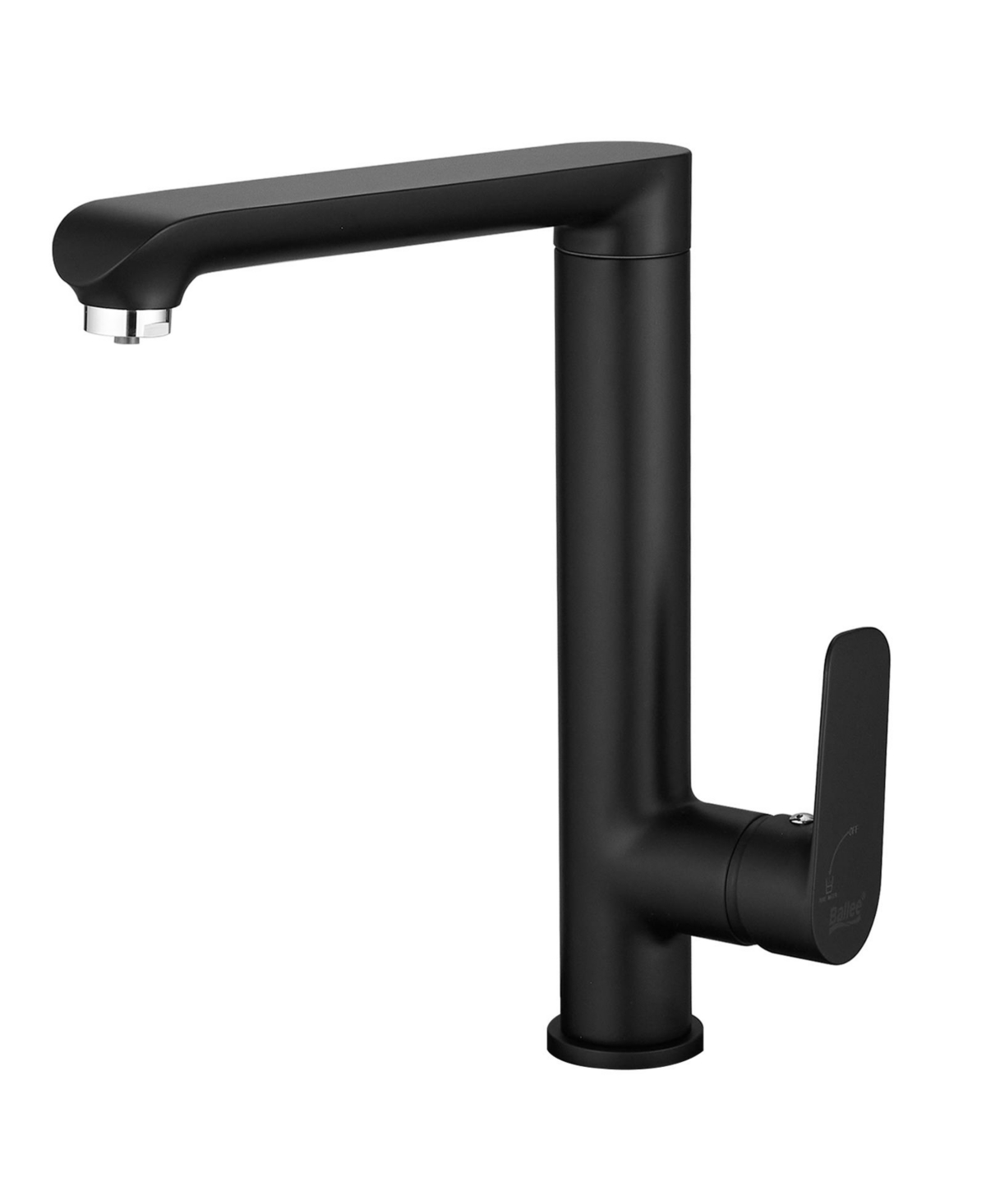 Single Handle Standard Kitchen Faucet in Matte Black - Matte black