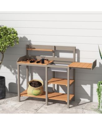 Streamdale Outdoor potting bench with cabinet