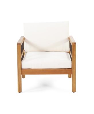 Streamdale Acacia club chairs (set of 2), Deep seating, soft beige cushions, teak finish