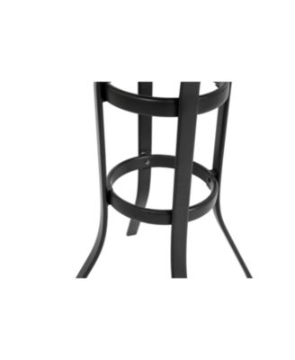 Streamdale 3-Piece Outdoor Rattan Bar Set, Glass Table, Wicker Stools, Brown