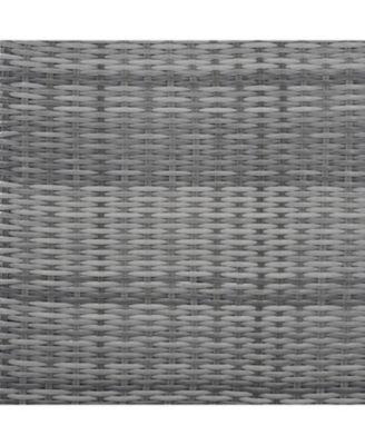 Streamdale Patio Rattan Set, Adjustable Table, Recliners, Ottomans - Grey