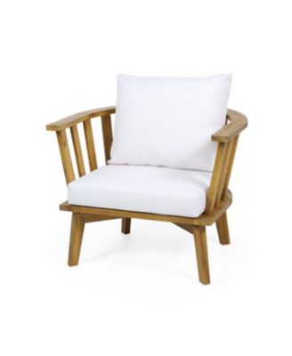 Streamdale Acacia patio club chair, Waterproof cushions, 400lb capacity