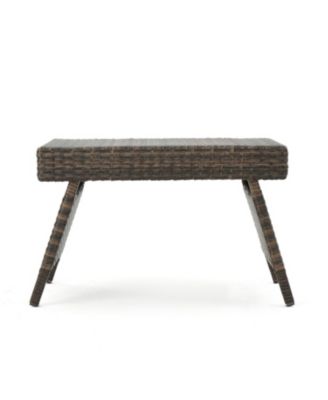 Streamdale Faux Rattan Wicker Accent Table
